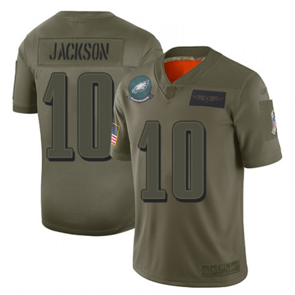 Men's Philadelphia Eagles #10 DeSean Jackson 2019 Camo Salute To Service Limited Stitched NFL Jersey 