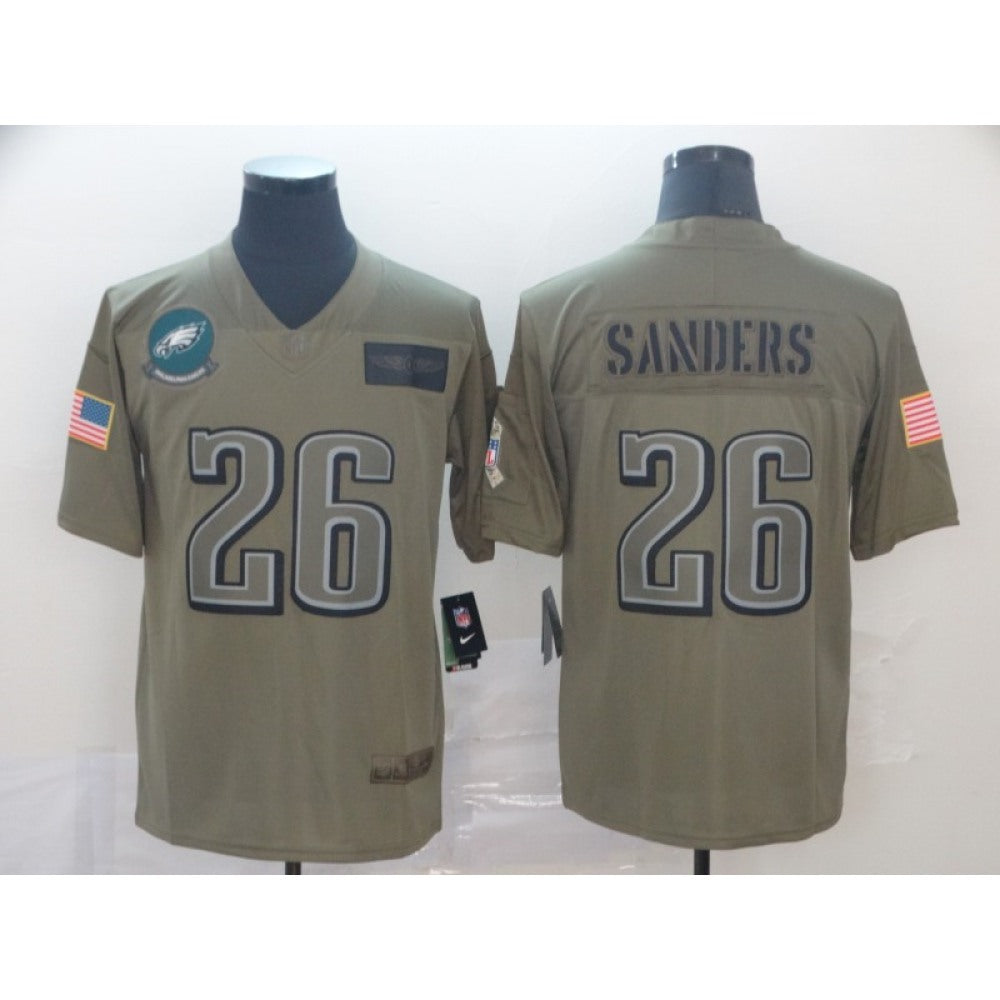 Men's Philadelphia Eagles #26 Miles Sanders 2019 Camo Salute To Service Limited Stitched NFL Jersey 