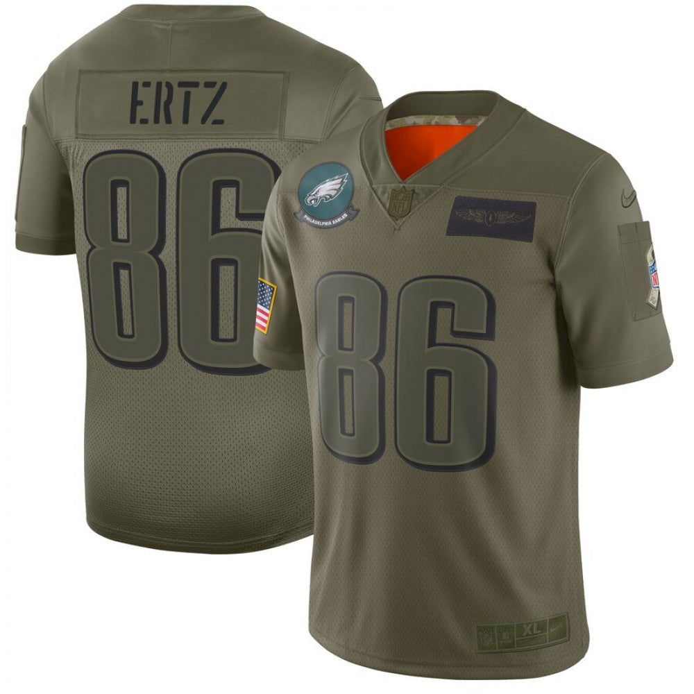 Men's Philadelphia Eagles #86 Zach Ertz 2019 Camo Salute To Service Limited Stitched NFL Jersey 