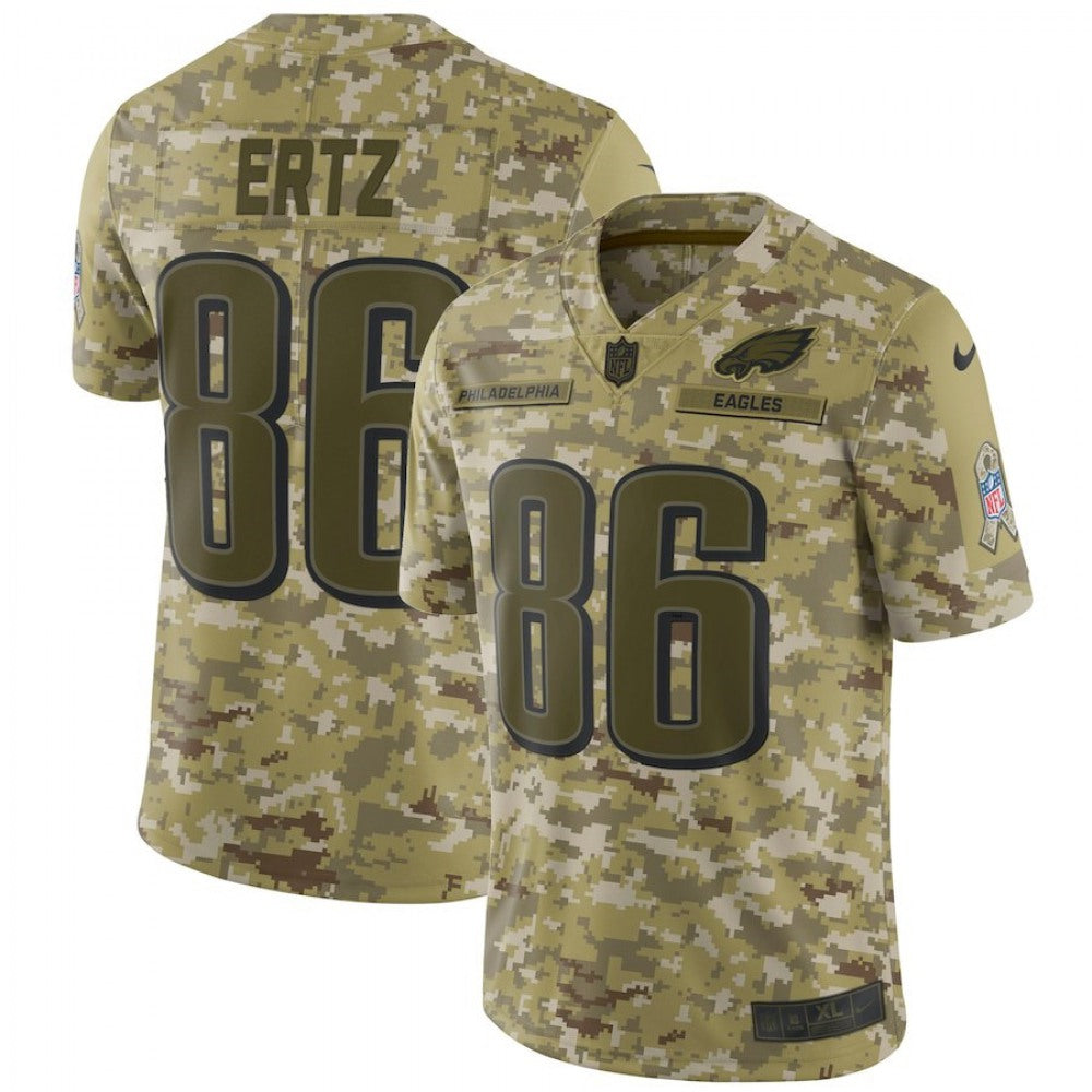 Men's Philadelphia Eagles #86 Zach Ertz 2018 Camo Salute to Service Limited Stitched NFL Jersey 