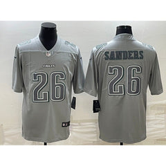 Men's Philadelphia Eagles #26 Miles Sanders Gray Atmosphere Fashion Stitched Jersey 