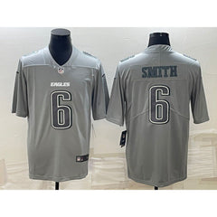 Men's Philadelphia Eagles #6 DeVonta Smith Gray Atmosphere Fashion Stitched Jersey 