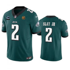 Men's Philadelphia Eagles #2 Darius Slay JR Green 2023 F.U.S.E. With 2-star C Patch And John Madden Patch Vapor Limited Stitched Football Jersey 
