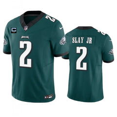 Men's Philadelphia Eagles #2 Darius Slay JR Green 2023 F.U.S.E. With 2-Star C Patch Vapor Untouchable Limited Stitched Football Jersey 