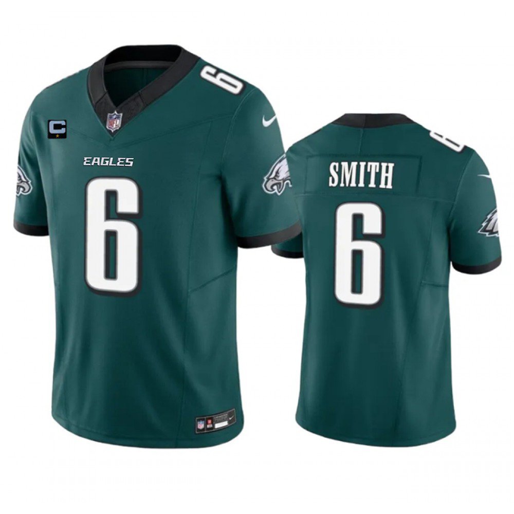 Men's Philadelphia Eagles #6 DeVonta Smith Green 2023 F.U.S.E. With 1-Star C Patch Vapor Untouchable Limited Stitched Football Jersey 