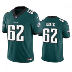 Men's Philadelphia Eagles #62 Jason Kelce Green 2023 F.U.S.E. Vapor Untouchable Limited Stitched Football Jersey 