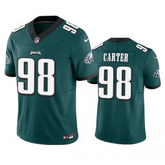Men's Philadelphia Eagles #98 Jalen Carter Green 2023 F.U.S.E. Vapor Untouchable Limited Stitched Football Jersey 