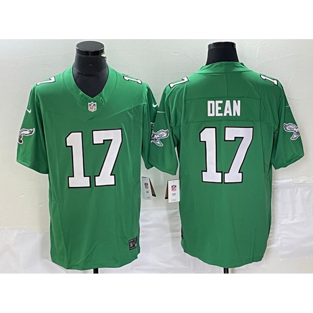 Men's Philadelphia Eagles #17 Nakobe Dean Green 2023 F.U.S.E. Vapor Untouchable Stitched Football Jersey 