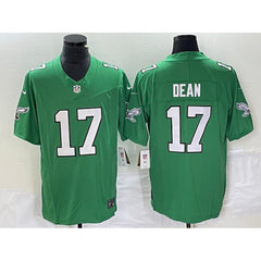Men's Philadelphia Eagles #17 Nakobe Dean Green 2023 F.U.S.E. Vapor Untouchable Stitched Football Jersey 