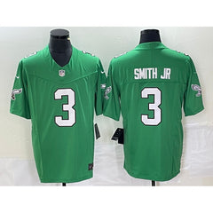 Men's Philadelphia Eagles #3 Nolan Smith JR Green 2023 F.U.S.E. Vapor Untouchable Stitched Football Jersey 