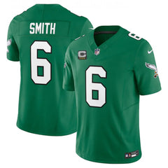 Men's Philadelphia Eagles #6 DeVonta Smith Green 2023 F.U.S.E. With 3-star C Patch Vapor Untouchable Stitched Football Jersey 