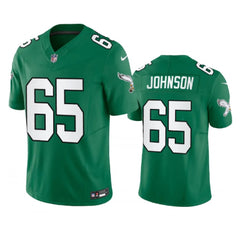 Men's Philadelphia Eagles #65 Lane Johnson Green 2023 F.U.S.E. Vapor Untouchable Stitched Football Jersey 