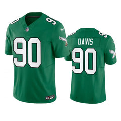 Men's Philadelphia Eagles #90 Jordan Davis Green 2023 F.U.S.E. Vapor Untouchable Stitched Football Jersey 