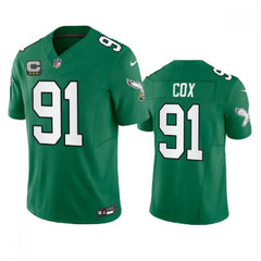 Men's Philadelphia Eagles #91 Fletcher Cox Green 2023 F.U.S.E. With 3-starC Patch Vapor Untouchable Stitched Football Jersey 
