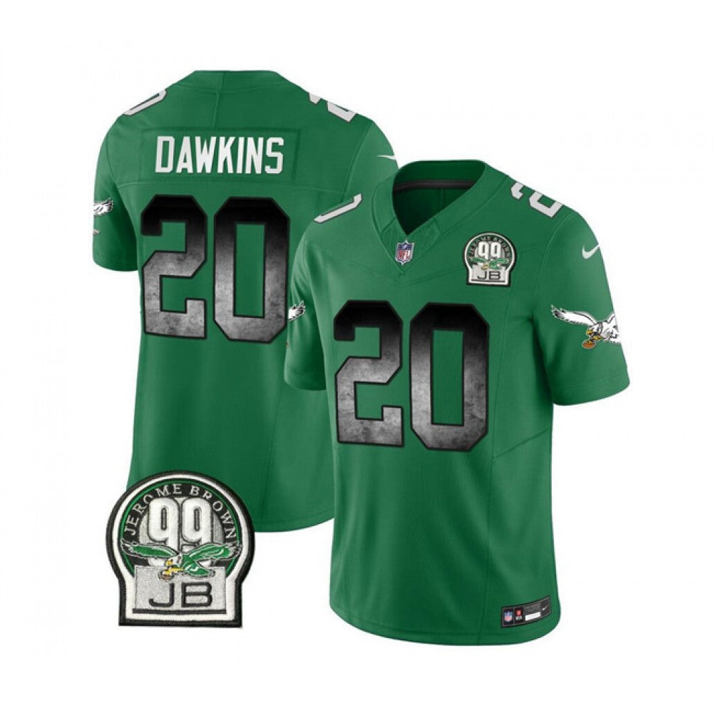 Men's Philadelphia Eagles #20 Brian Dawkins Green 2023 F.U.S.E. Throwback Vapor Untouchable Limited Stitched Football Jersey 
