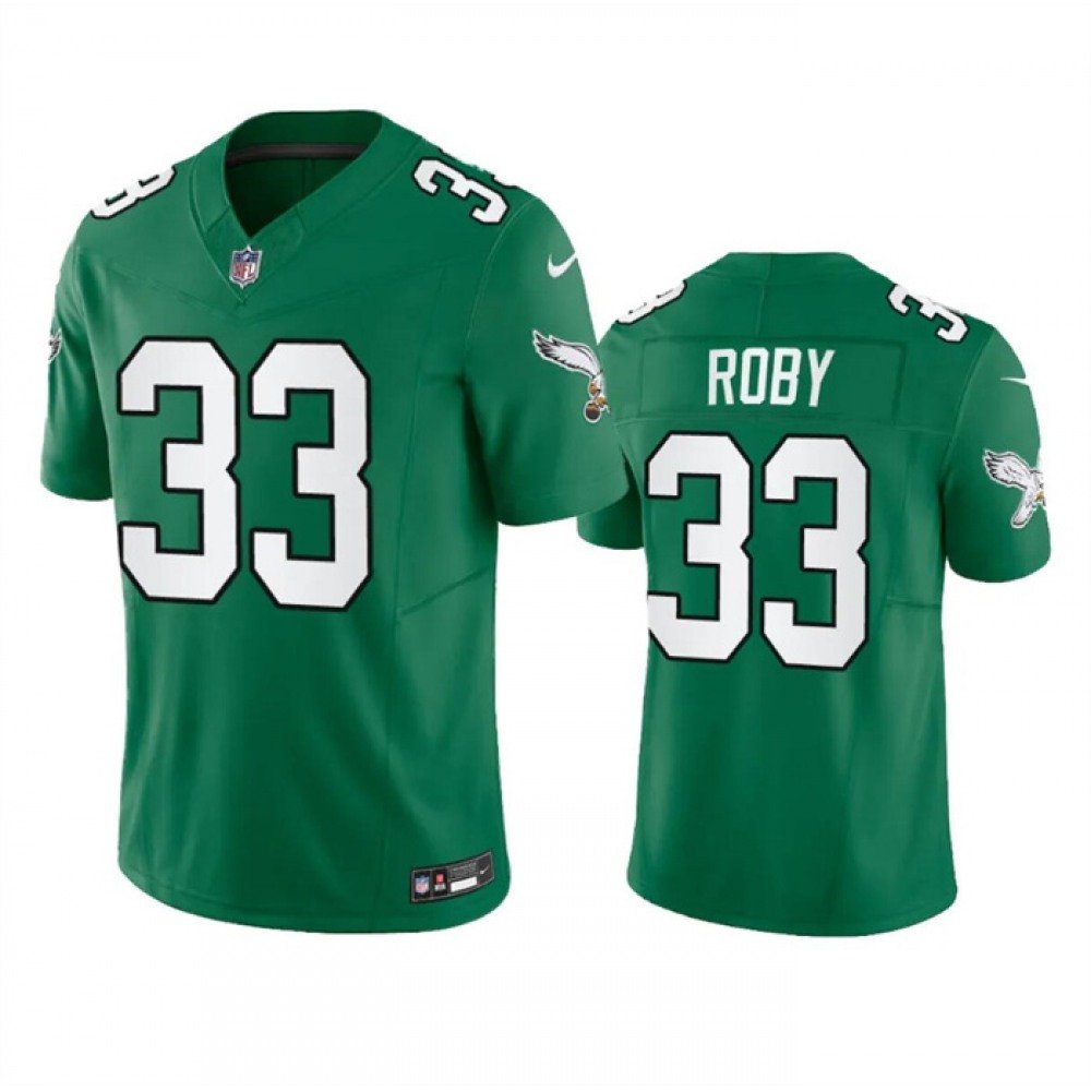 Men's Philadelphia Eagles #33 Bradley Roby Green 2023 F.U.S.E. Throwback Vapor Untouchable Limited Stitched Football Jersey 