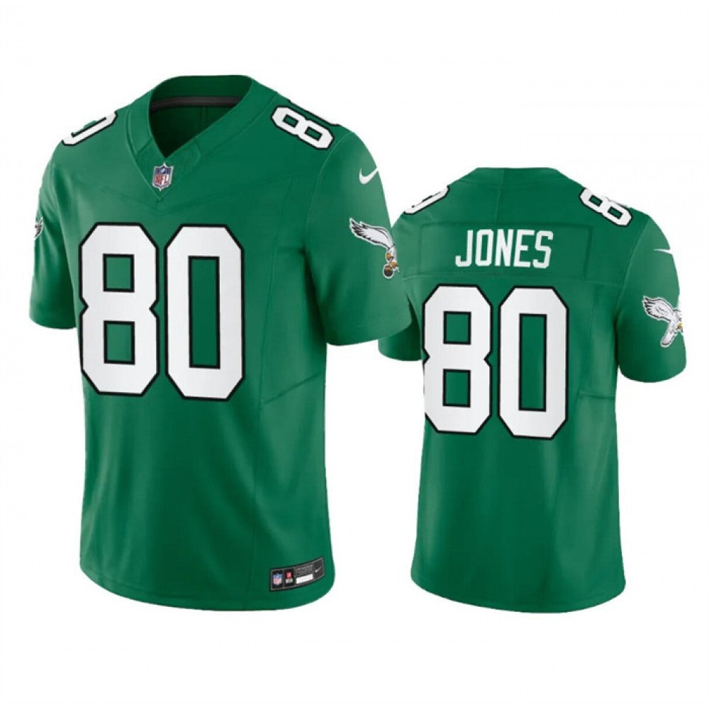 Men's Philadelphia Eagles #80 Julio Jones Green 2023 F.U.S.E. Throwback Vapor Untouchable Limited Stitched Football Jersey 