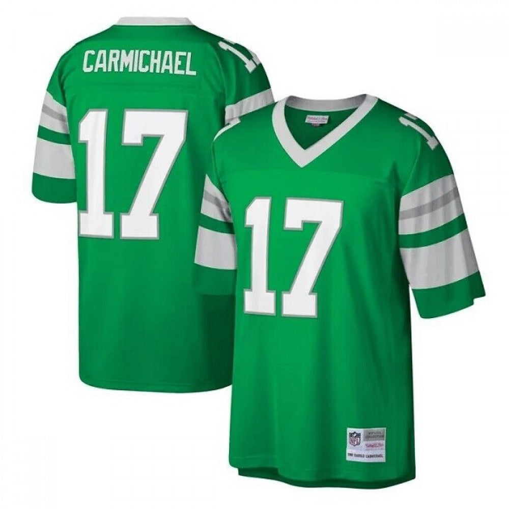 Men's Philadelphia Eagles #17 Harold Carmichael Green Mitchell & Ness Stitched Jersey 