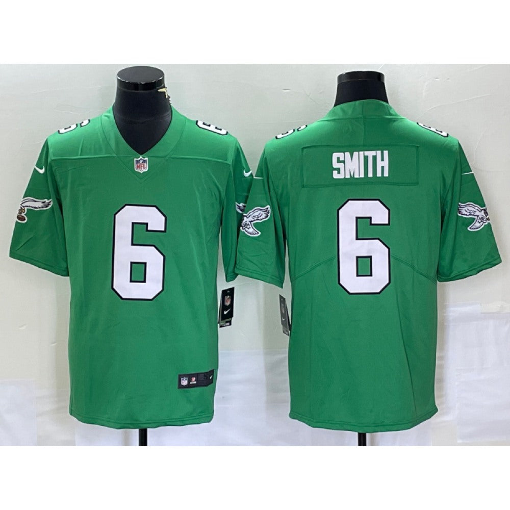 Men's Philadelphia Eagles #6 DeVonta Smith Green Stitched Football Jersey 