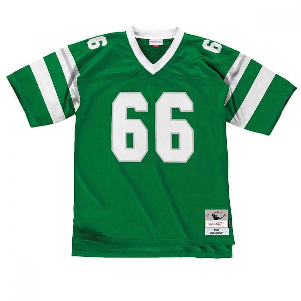 Men's Philadelphia Eagles #66 Bill Bergey Green Stitched Jersey 