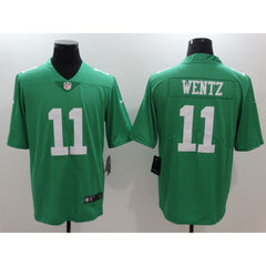 Men's Philadelphia Eagles #11 Carson Wentz Green Vapor Untouchable Player Limited Jersey 