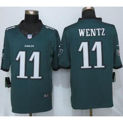 Eagles #11 Carson Wentz Midnight Green Team Color Men's Stitched NFL New Limited Jersey 