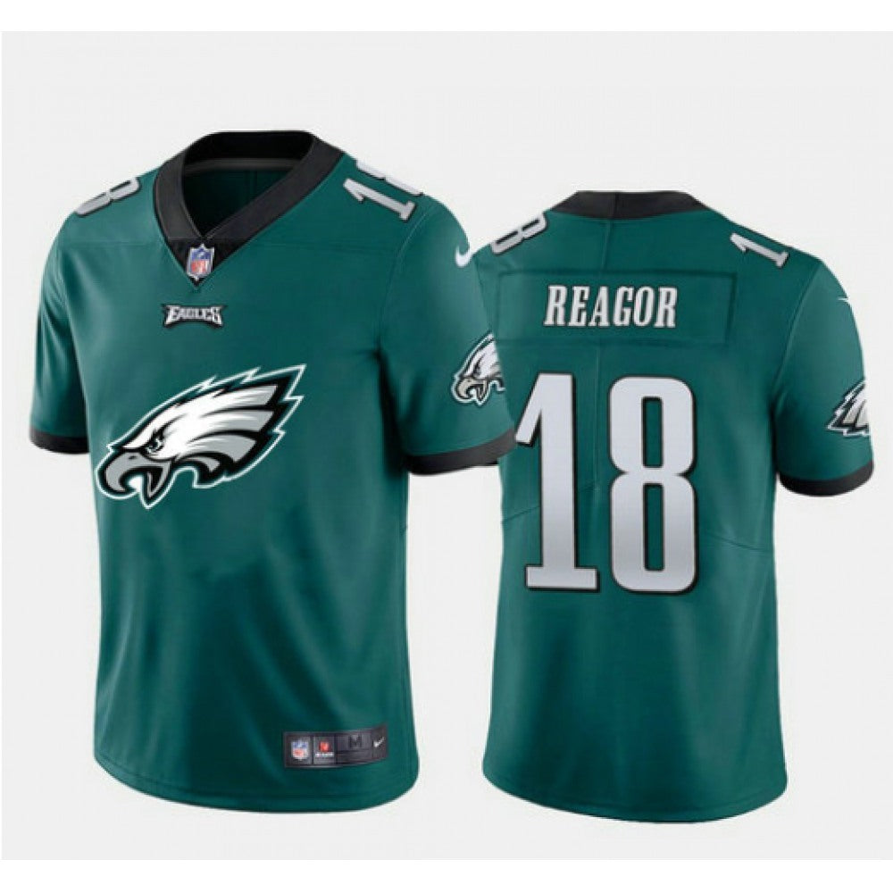 Men's Philadelphia Eagles #18 Jalen Reagor Green 2020 Team Big Logo Limited Stitched Jersey 