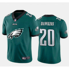 Men's Philadelphia Eagles #20 Brian Dawkins Green 2020 Team Big Logo Limited Stitched Jersey 