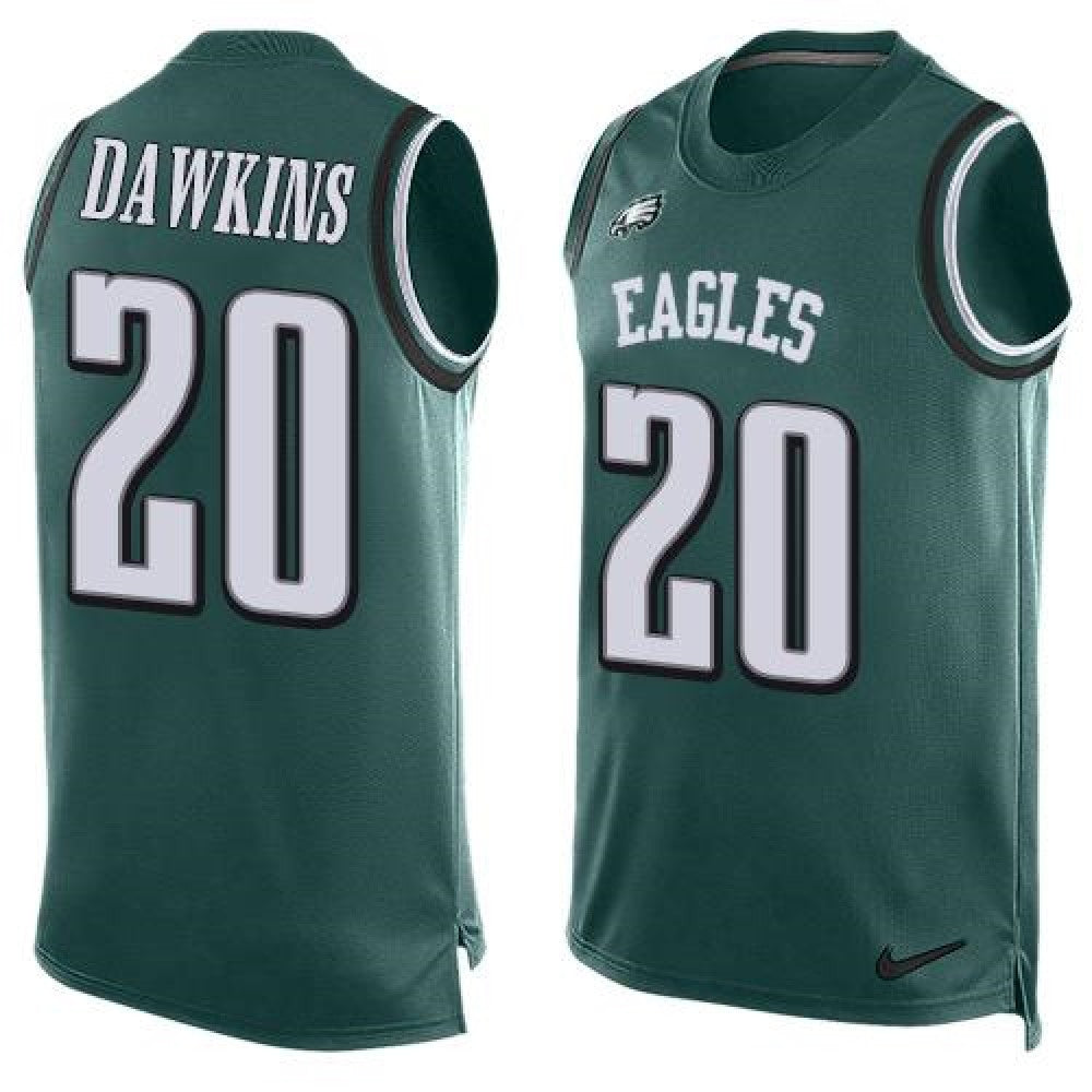 Eagles #20 Brian Dawkins Midnight Green Team Color Men's Stitched NFL Limited Tank Top Jersey 