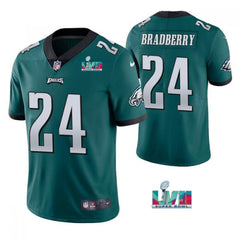 Men's Philadelphia Eagles #24 James Bradberry Green Super Bowl LVII Vapor Untouchable Limited Stitched Jersey 