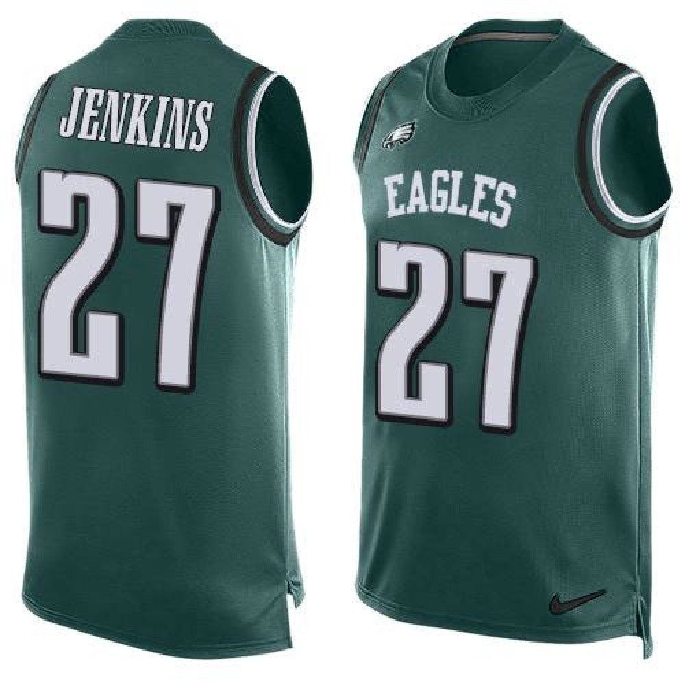 Eagles #27 Malcolm Jenkins Midnight Green Team Color Men's Stitched NFL Limited Tank Top Jersey 