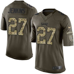 Eagles #27 Malcolm Jenkins Green Men's Stitched NFL Limited Salute to Service Jersey 