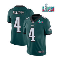 Men's Philadelphia Eagles #4 Jake Elliott Green Super Bowl LVII Patch Vapor Untouchable Limited Stitched Football Jersey 