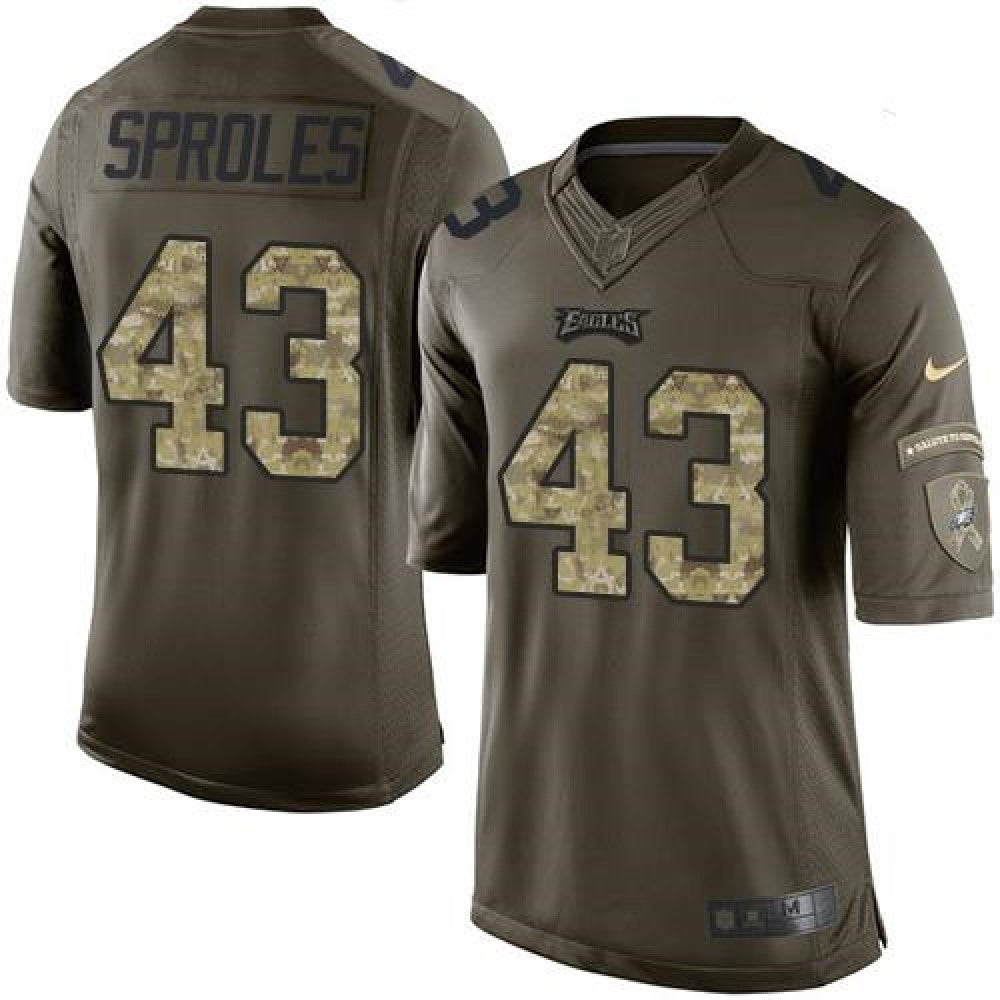 Eagles #43 Darren Sproles Green Men's Stitched NFL Limited Salute to Service Jersey 