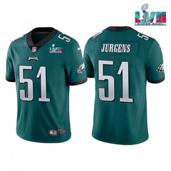Men's Philadelphia Eagles #51 Cam Jurgens Green Super Bowl LVII Vapor Untouchable Limited Stitched Jersey 
