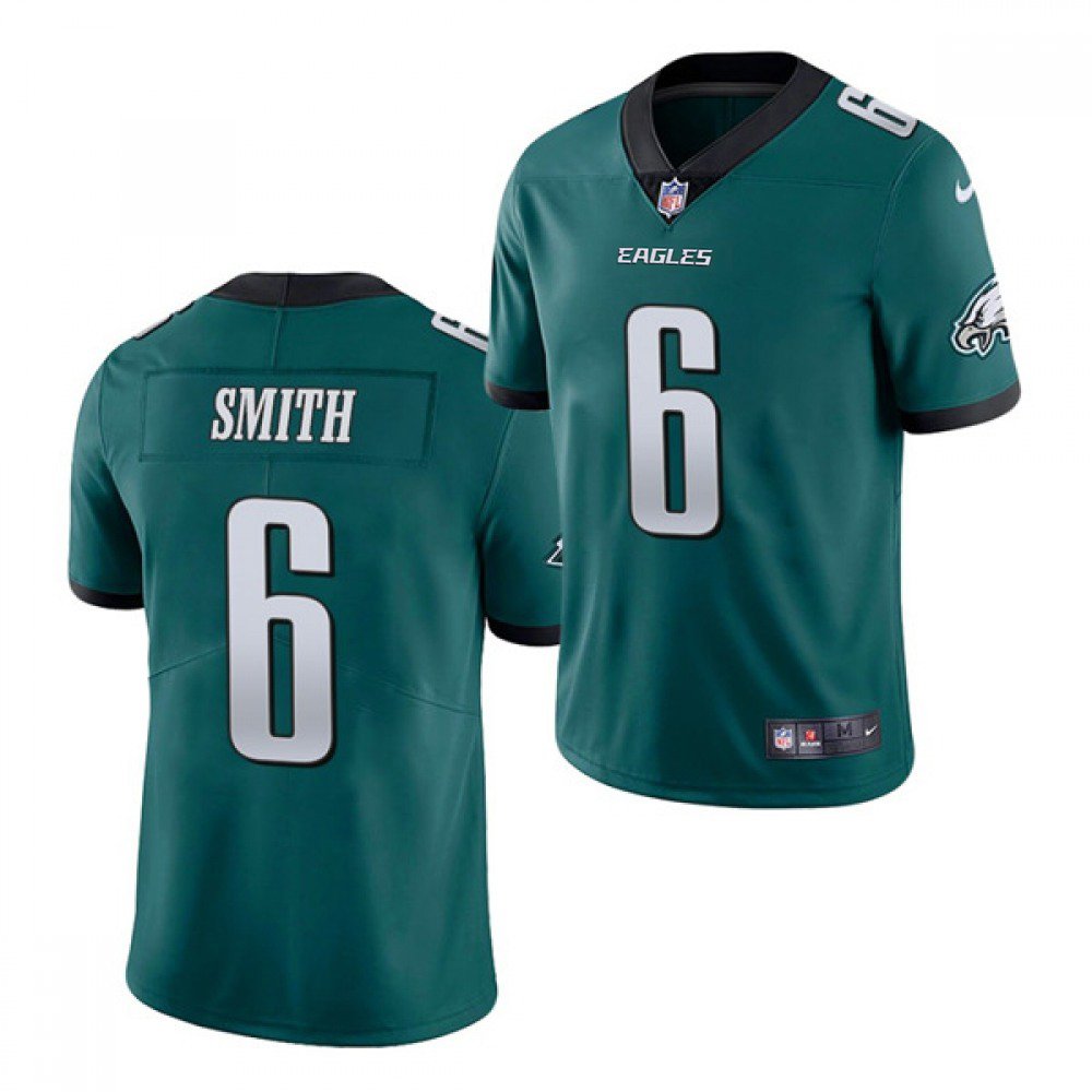 Men's Philadelphia Eagles #6 DeVonta Smith 2021 NFL Draft Green Vapor Untouchable Limited Stitched Jersey 