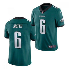Men's Philadelphia Eagles #6 DeVonta Smith 2021 NFL Draft Green Vapor Untouchable Limited Stitched Jersey 