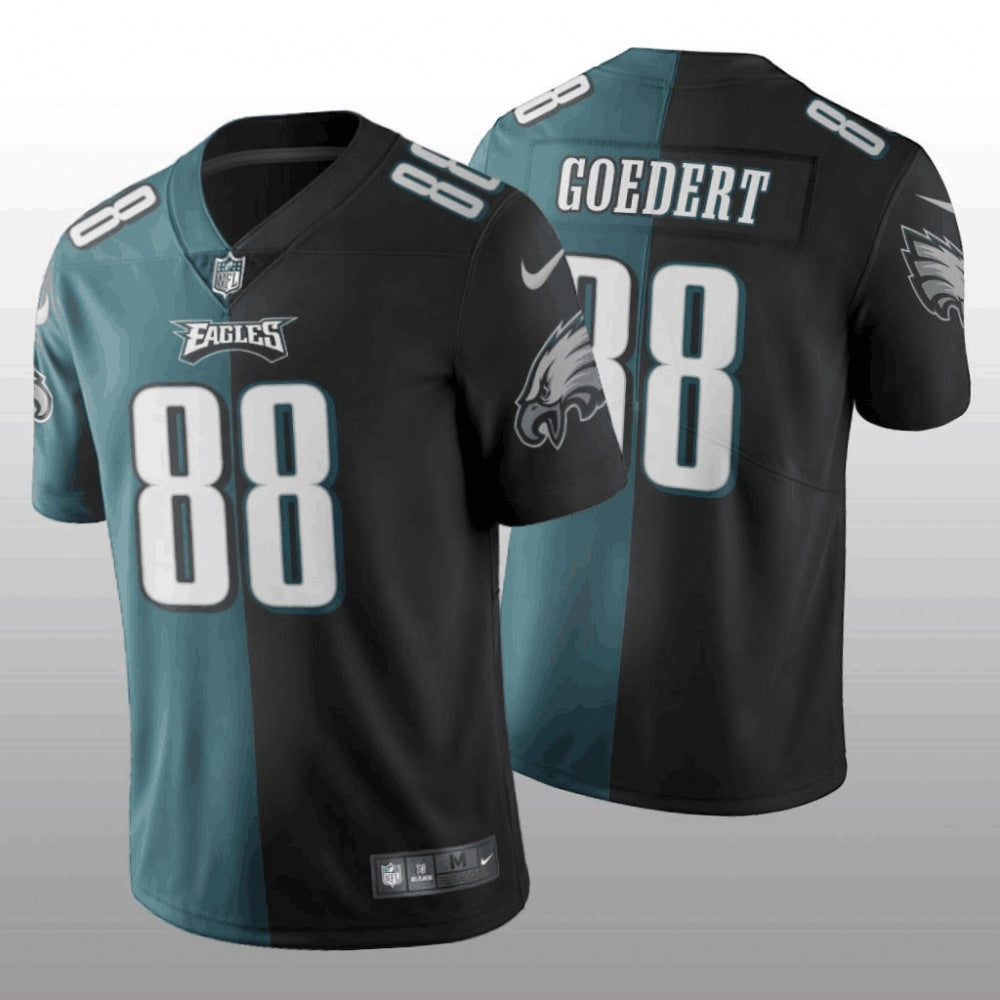 Men's Philadelphia Eagles #66 Dallas Goedert Green And Black Limited Stitched NFL Jersey 