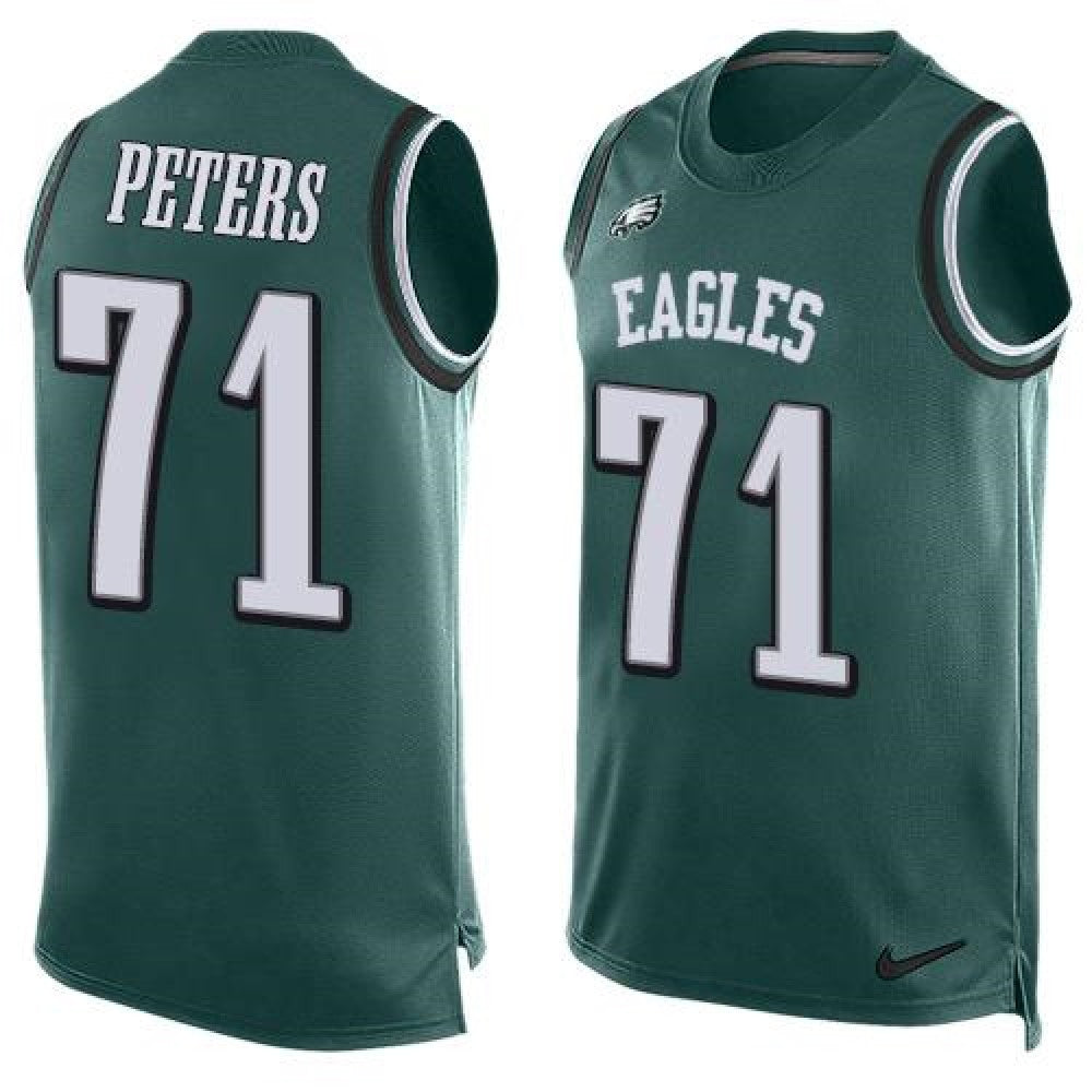 Eagles #71 Jason Peters Midnight Green Team Color Men's Stitched NFL Limited Tank Top Jersey 