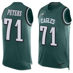 Eagles #71 Jason Peters Midnight Green Team Color Men's Stitched NFL Limited Tank Top Jersey 