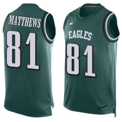 Eagles #81 Jordan Matthews Midnight Green Team Color Men's Stitched NFL Limited Tank Top Jersey 
