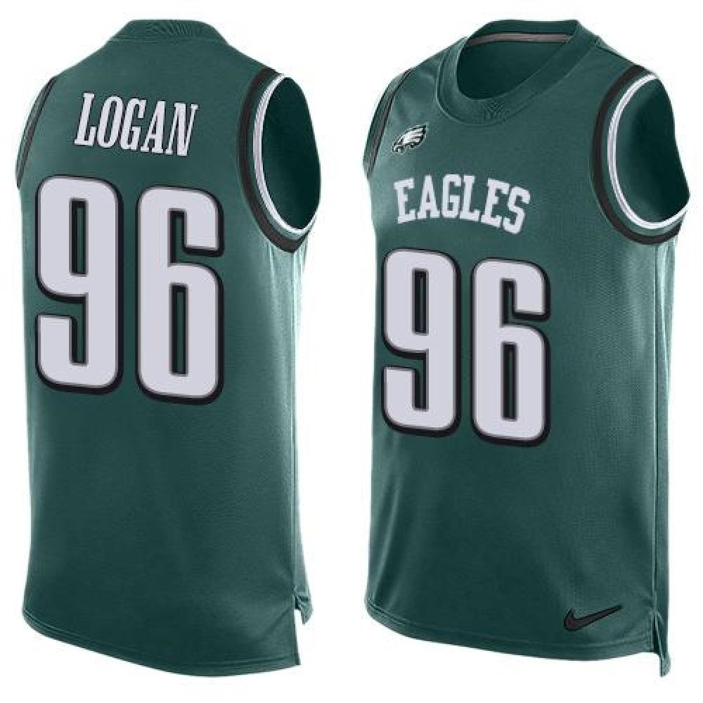 Eagles #96 Bennie Logan Midnight Green Team Color Men's Stitched NFL Limited Tank Top Jersey 