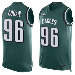 Eagles #96 Bennie Logan Midnight Green Team Color Men's Stitched NFL Limited Tank Top Jersey 