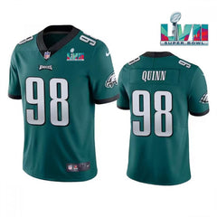 Men's Philadelphia Eagles #98 Robert Quinn Green Super Bowl LVII Vapor Untouchable Limited Stitched Jersey 