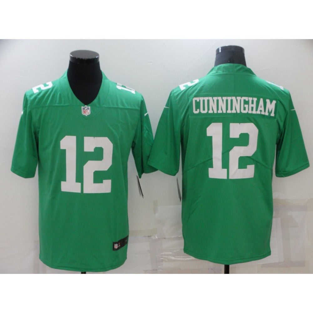 Men's Philadelphia Eagles #12 Randall Cunningham Green Throwback Vapor Untouchable Limited Stitched Jersey 