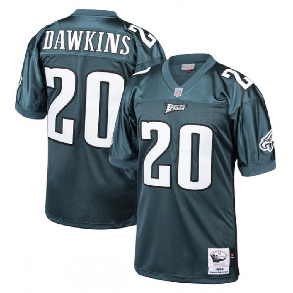 Men's Philadelphia Eagles #20 Brian Dawkins Green Mitchell & Ness 1996 Throwback Stitched Jersey 