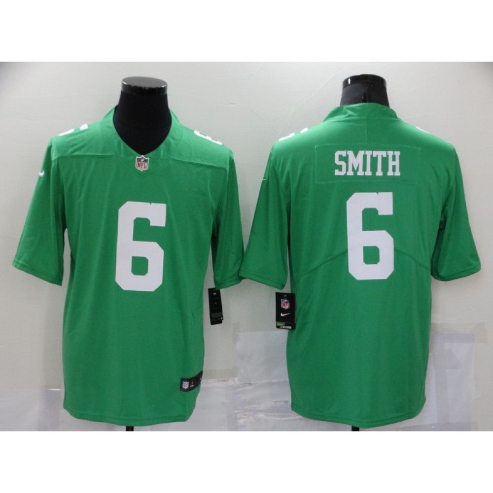 Men's Philadelphia Eagles #6 DeVonta Smith Green Throwback Vapor Untouchable Limited Stitched Jersey 