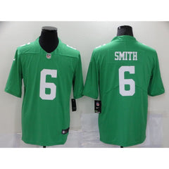 Men's Philadelphia Eagles #6 DeVonta Smith Green Throwback Vapor Untouchable Limited Stitched Jersey 