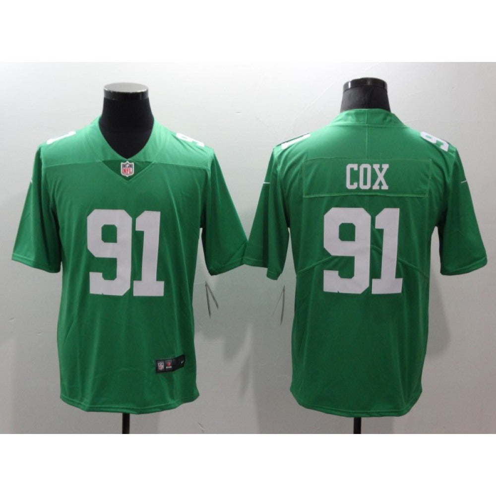 Men's Philadelphia Eagles #91 Fletcher Cox Green Throwback Vapor Untouchable Limited Stitched NFL Jersey 