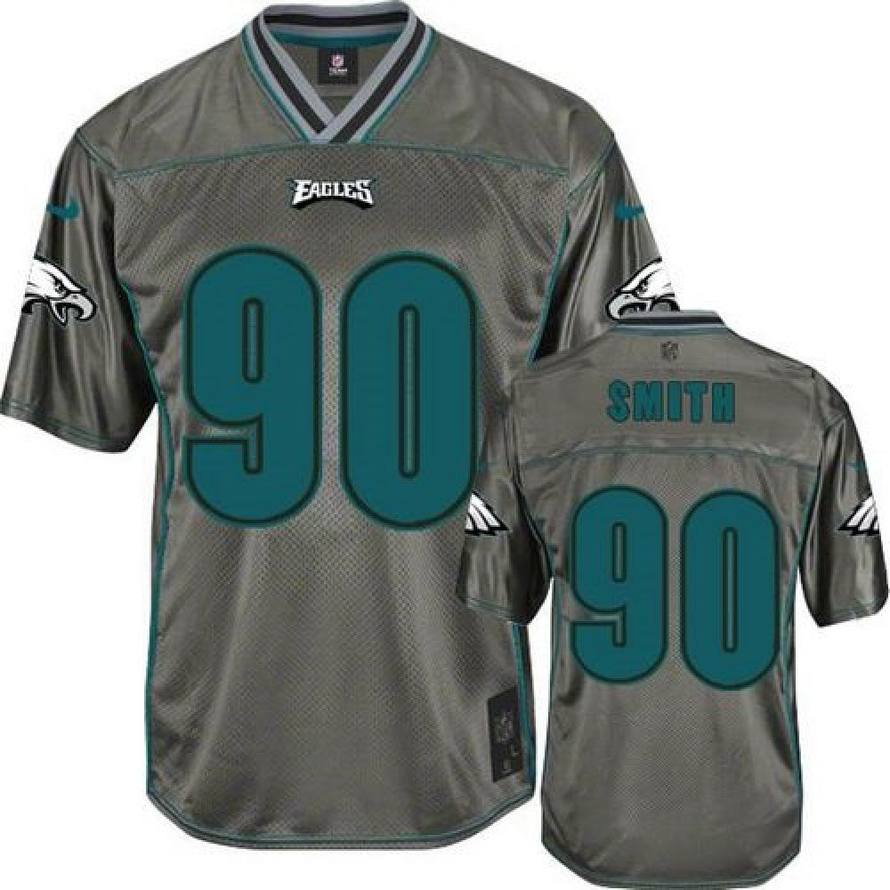 Eagles #90 Marcus Smith Grey Men's Stitched NFL Elite Vapor Jersey 